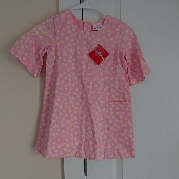 Hanna Andersson Flowers bell sleeve Pink Dress size 5 - Picture 1 of 13